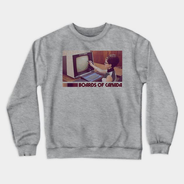 Boards Of Canada Retro Fanart Tribute Design Crewneck Sweatshirt by DankFutura